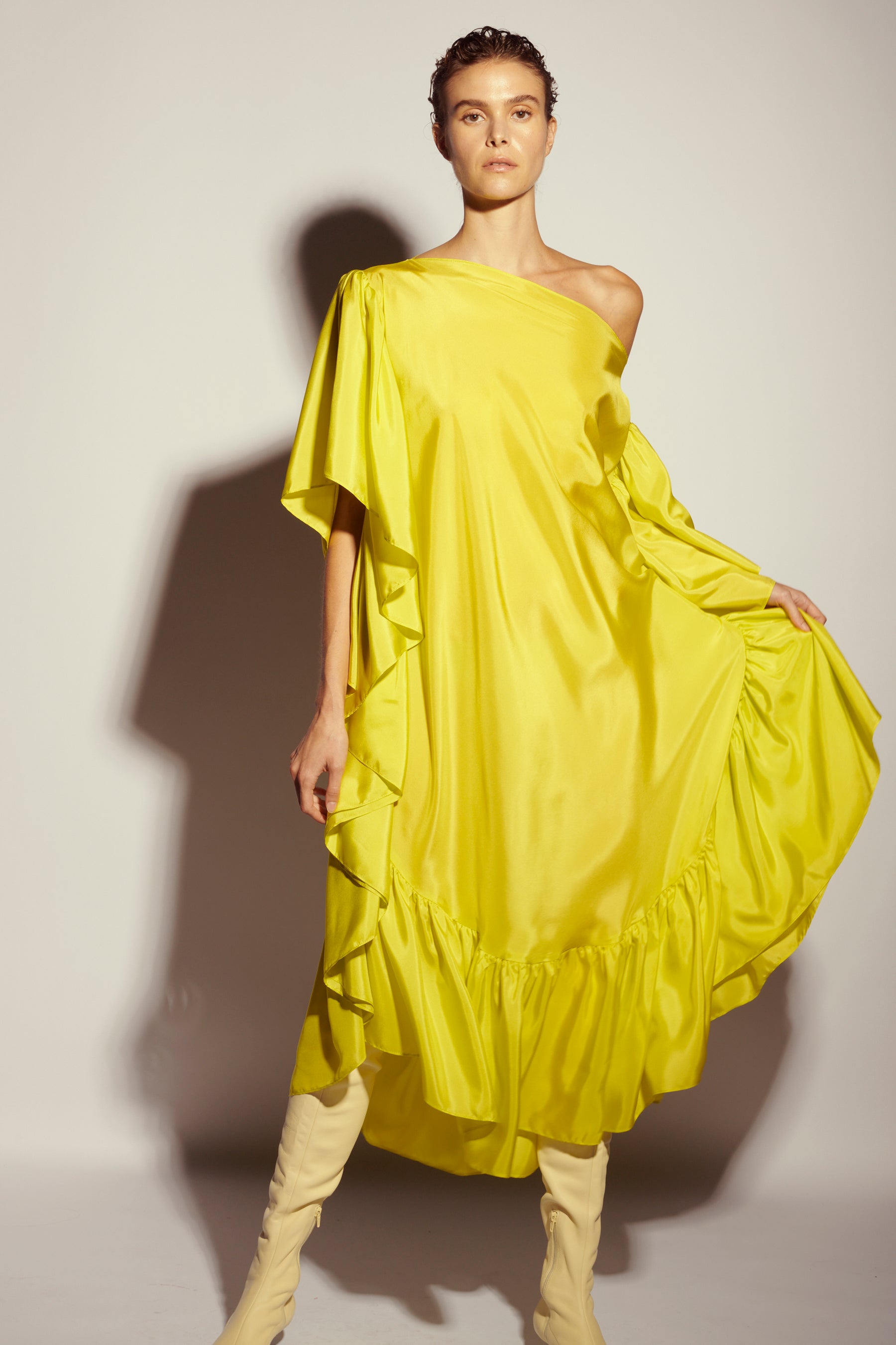 The Bloom Dress Acid Lime