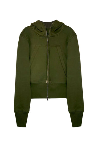 Cropped Alpha Hoodie Military