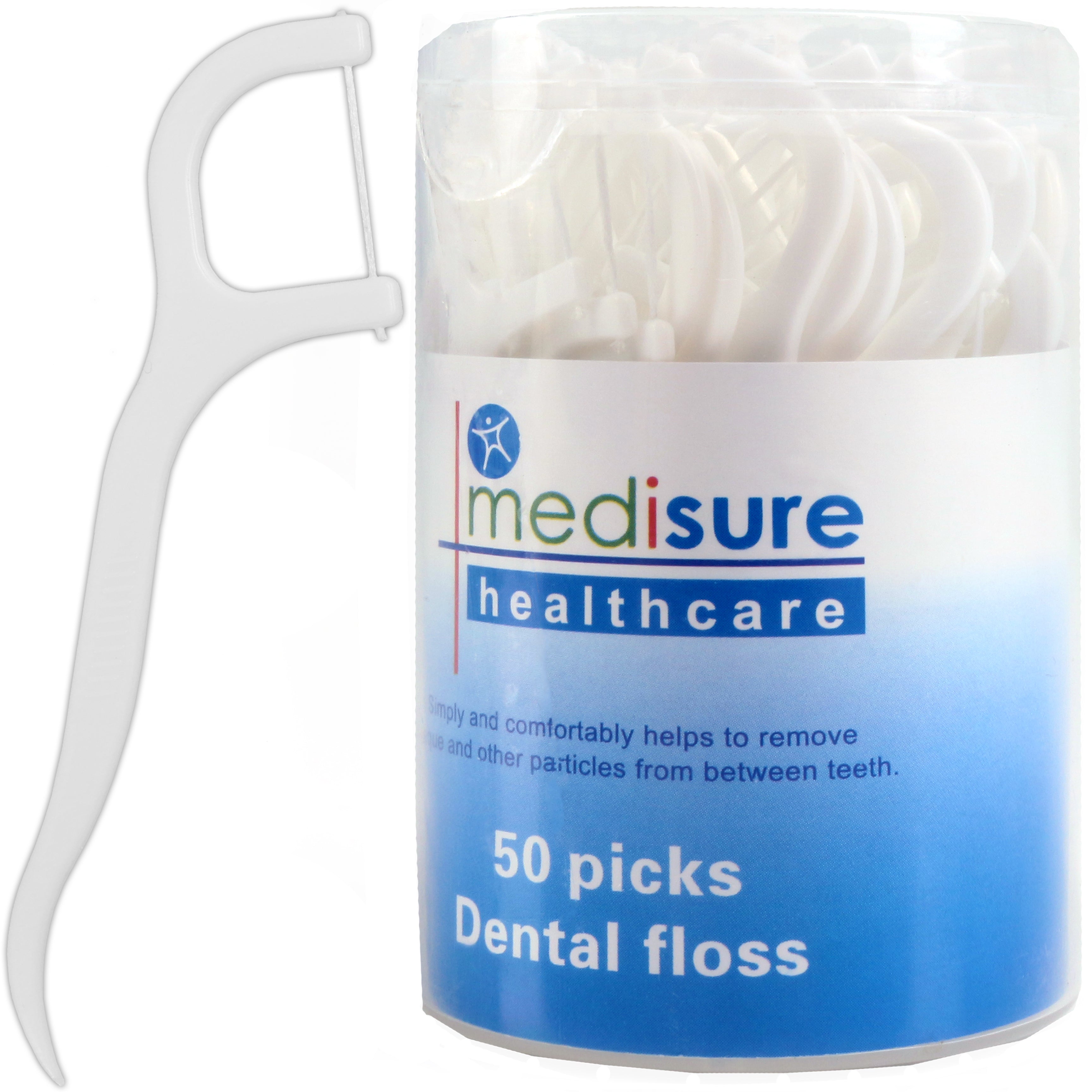 Premium PSD  Dental floss in white plastic container