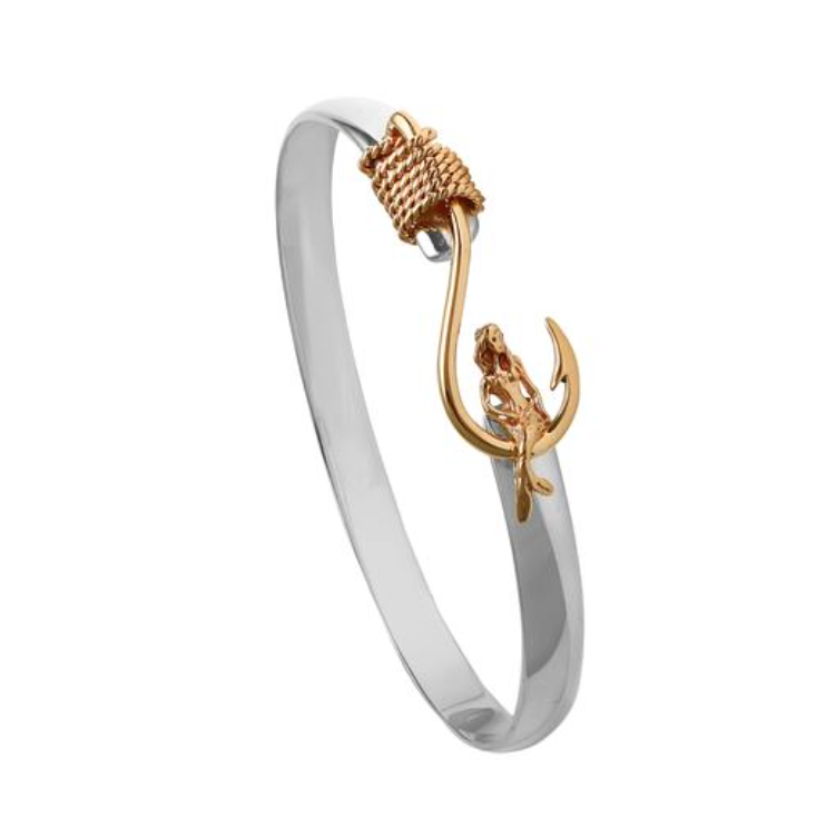 Anchor Hook Bracelet 14K Gold + Sterling Silver / 7 (M)