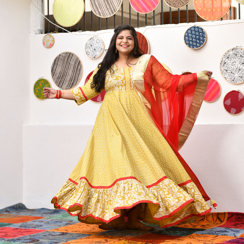 flared anarkali dress