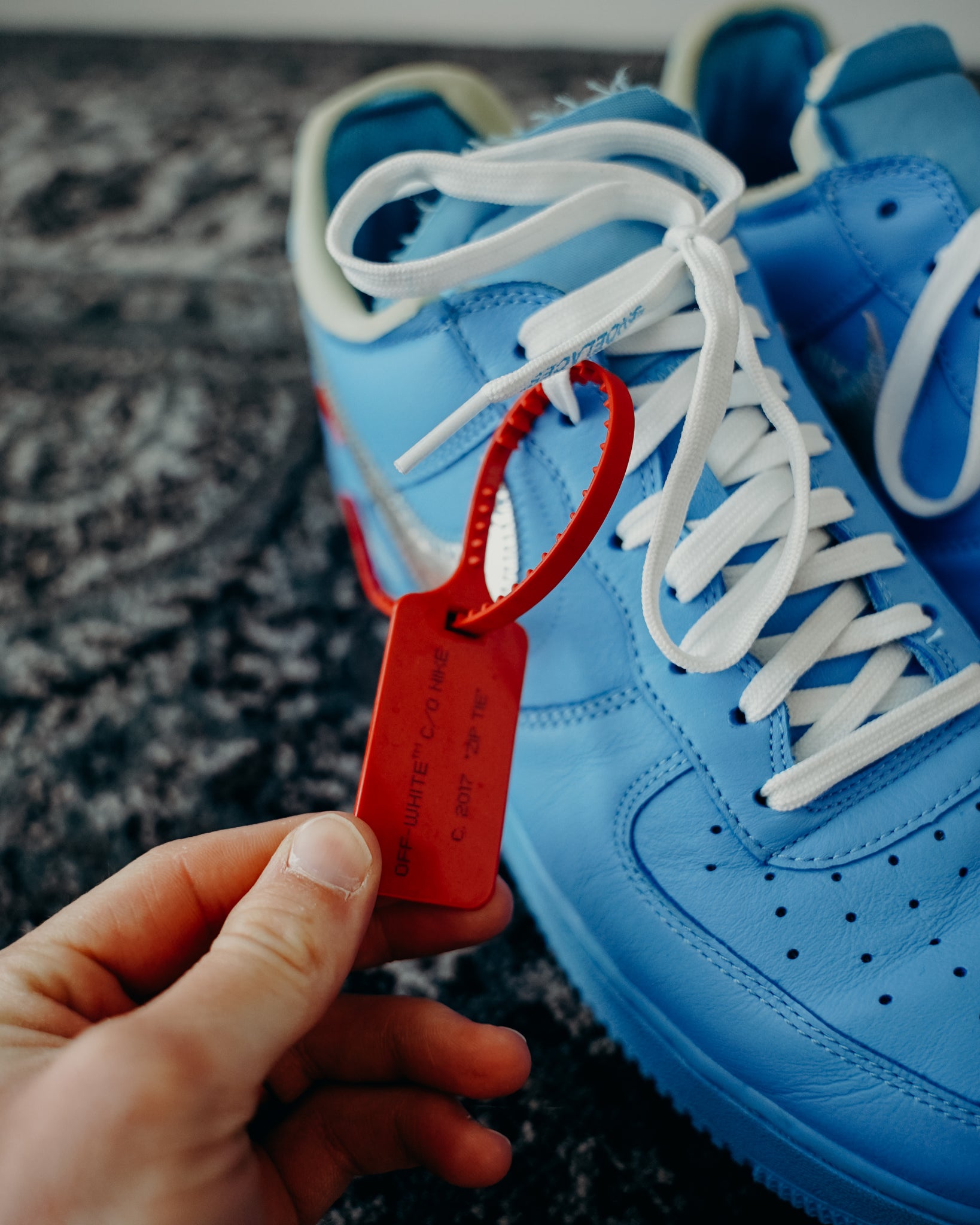 off white air force 1 blue