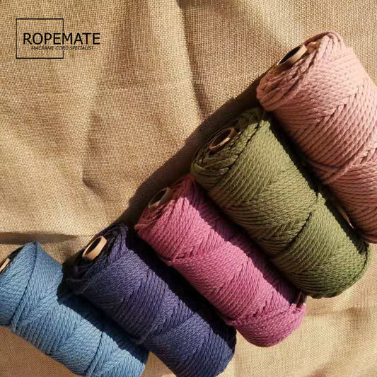 5MM BRAIDED POLYESTER CORD 165M-13 COLORS – ROPEMATE Macrame