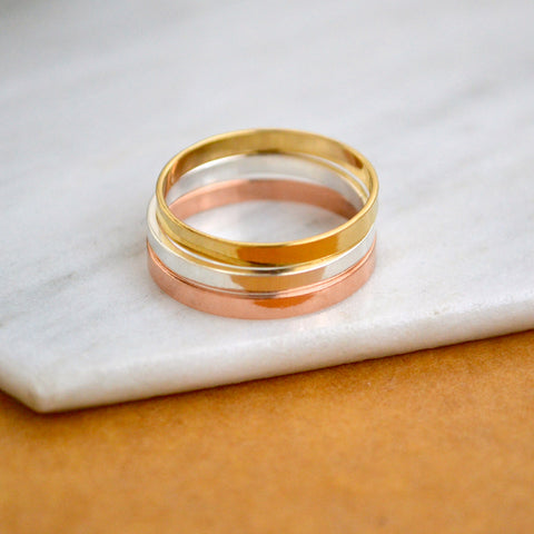 Gold Thin Rope Ring