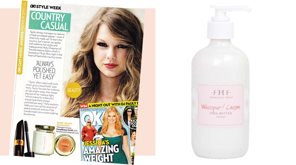 Taylor Swift and FarmHouse Fresh Whoopie Cream in OK Magazine