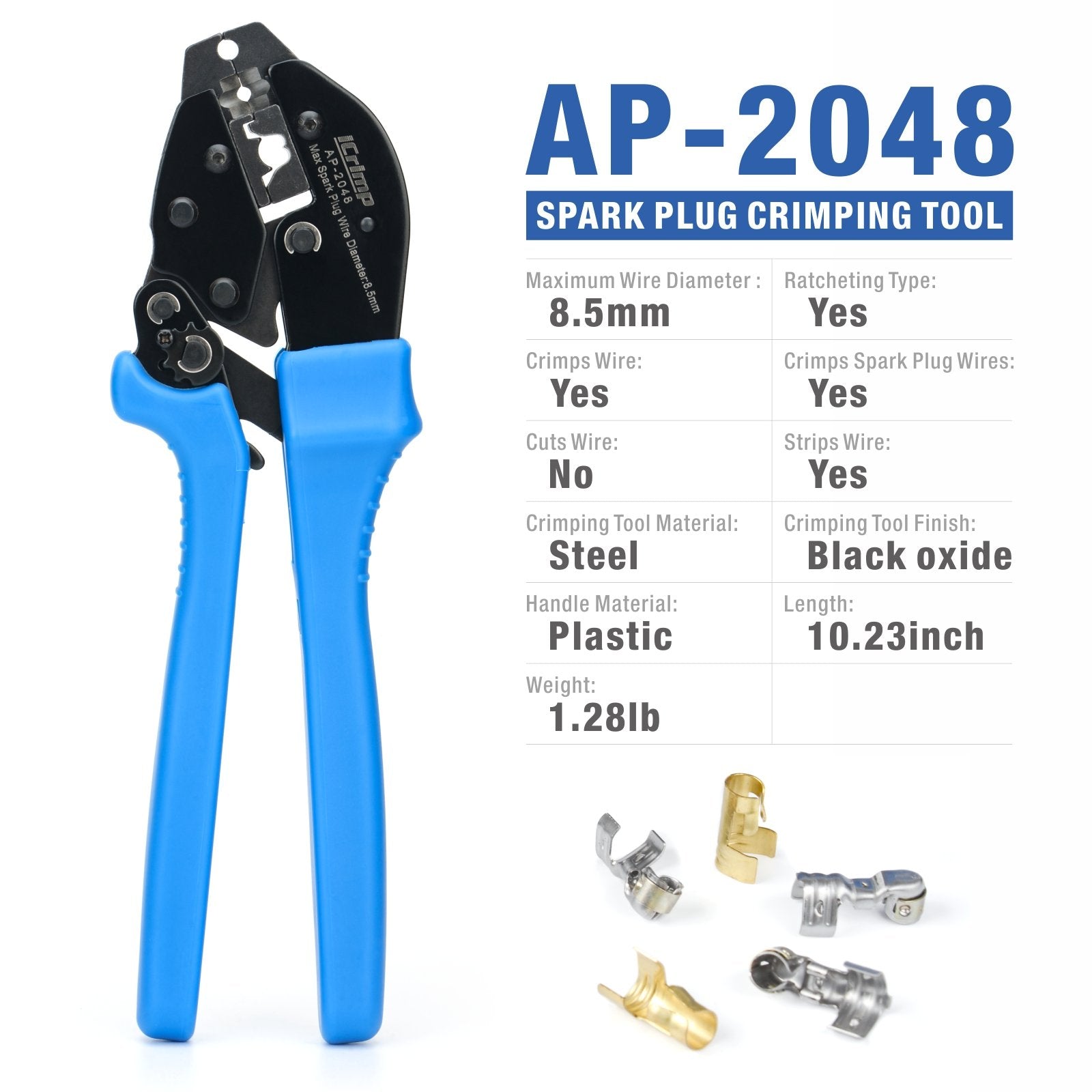 Glarks 25Pcs Ratchet Spark Plug Wire Crimper and 180 Degree/90 Degree/Straight Spark Plug Coil Terminals Boots Set for Crimping and Stripping Spark Plug Ignition Wire Glarks 25Pcs Ratchet Spark Plug Wire Crimper and 180 Degree/90 Degree/Straight Spark Plug Coil Terminals Boots Set for Crimping and Stripping Spark Plug Ignition Wire