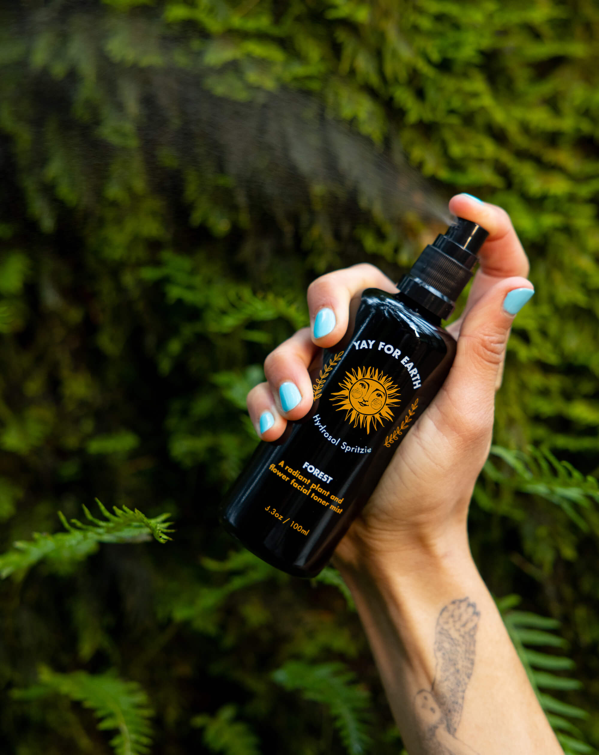 Our lotion’s best friend! This calming natural toner is made by steam distilling plants, botanicals, and barks. A perfect pairing to the Sensitive Skin Lotion, spray this first to prime your skin to better absorb the lotions nutrients or apply anytime to tone, refresh, and soothe the skin. Bonus: it smells like you entered a rainy forest.