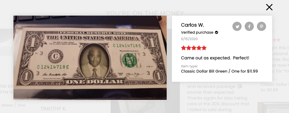 What To Get A Dad Who Has Everything: His face on a REAL dollar bill