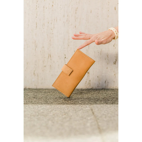 Linda Wallet, Tan | Sustainable, Ethical Clothing Accessories, Bags | Wearwell