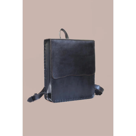 Lana Leather Backpack, Black | Wearwell Sustainable, Ethical Clothing and Accessories