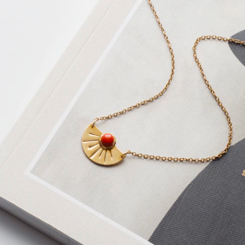 Oasis Necklace sustainably and ethically made from Purpose Jewelry brass gold at wearwell