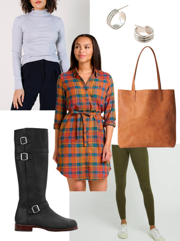 Mood board autumn outfit boots bag | Wearwell Sustainable, Ethical Clothing and Accessories