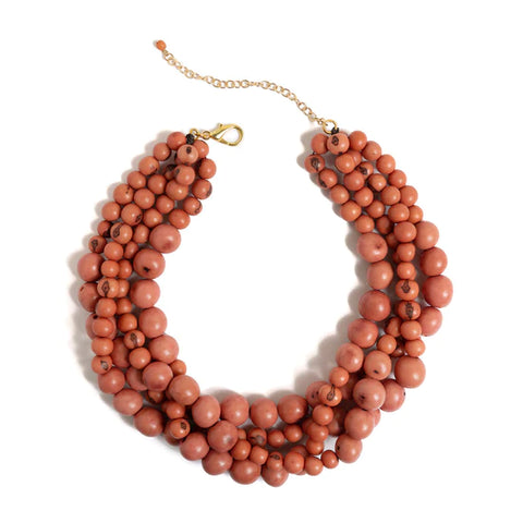 Hilma Necklace, Dusted Clay | Wearwell Sustainable, Ethical Clothing and Jewelry