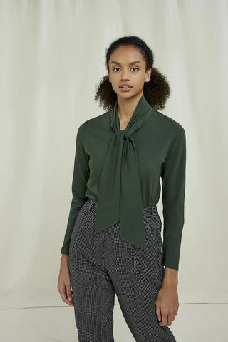 Libni Tie Top, Dark Green | Wearwell Sustainable, Ethical Clothing and Accessories