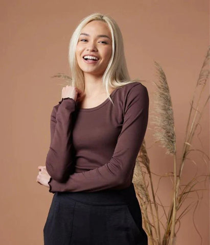 Jill Top, Espresso Brown | Wearwell sustainable, eco-friendly fashion and accessories