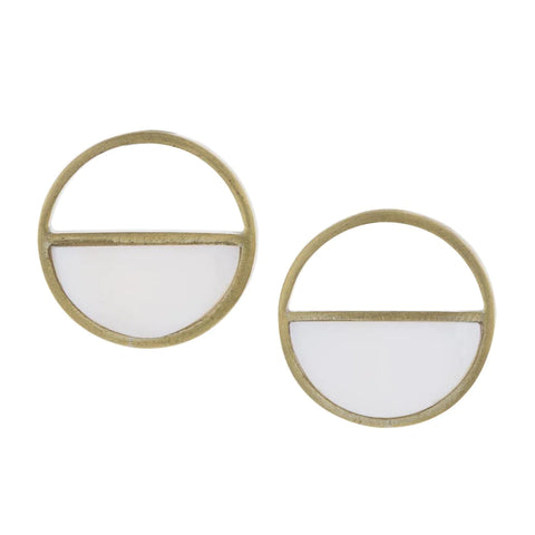 Luna Earrings, Mother of Pearl | Wearwell Sustainable, Ethical Clothing and Accessories