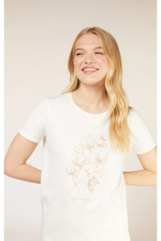 Cotton Print Tee, White | Sustainable, Ethical Clothing and Accessories | Wearwell