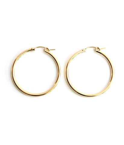 Gena Hoops, Gold Hoop Earring | Wearwell sustainable, eco-friendly fashion and accessories