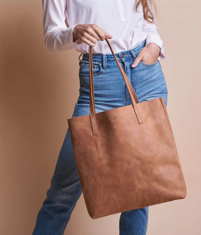 Georgia Tote Bag, Camel Brown | Wearwell Sustainable, Ethical Clothing and Accessories