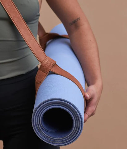 Leah Yoga Mat Strap, Tan Brown | Wearwell sustainable, eco-friendly fashion and accessories