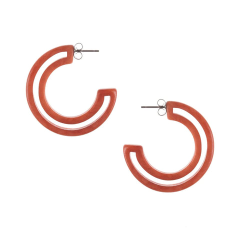 Stella Hoops, Clay Red Orange | Wearwell Sustainable, Ethical Clothing and Accessories