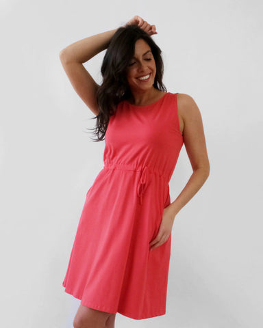 Summer Dress, Cherry Punch Fuscia Red | Wearwell sustainable, eco-friendly fashion and accessories