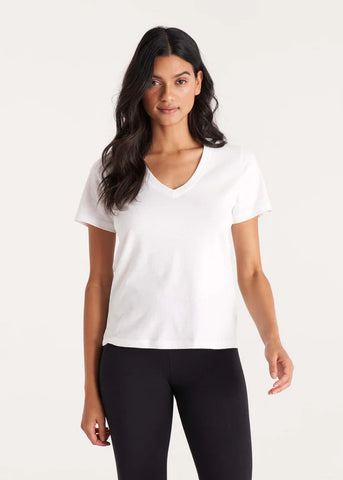 The V-Neck, True White | Wearwell sustainable, eco-friendly fashion and accessories
