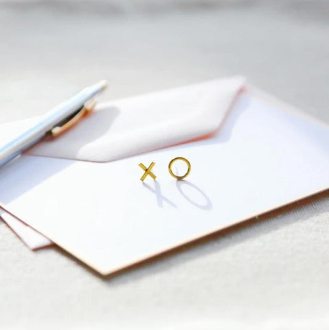 XO Studs, Brass | Wearwell Sustainable, Ethical Clothing and Accessories