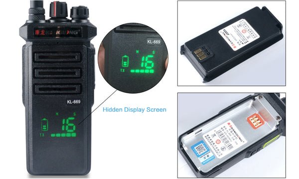Hidden LED Display Universal FM 340-400Mhz Police walkie talkie