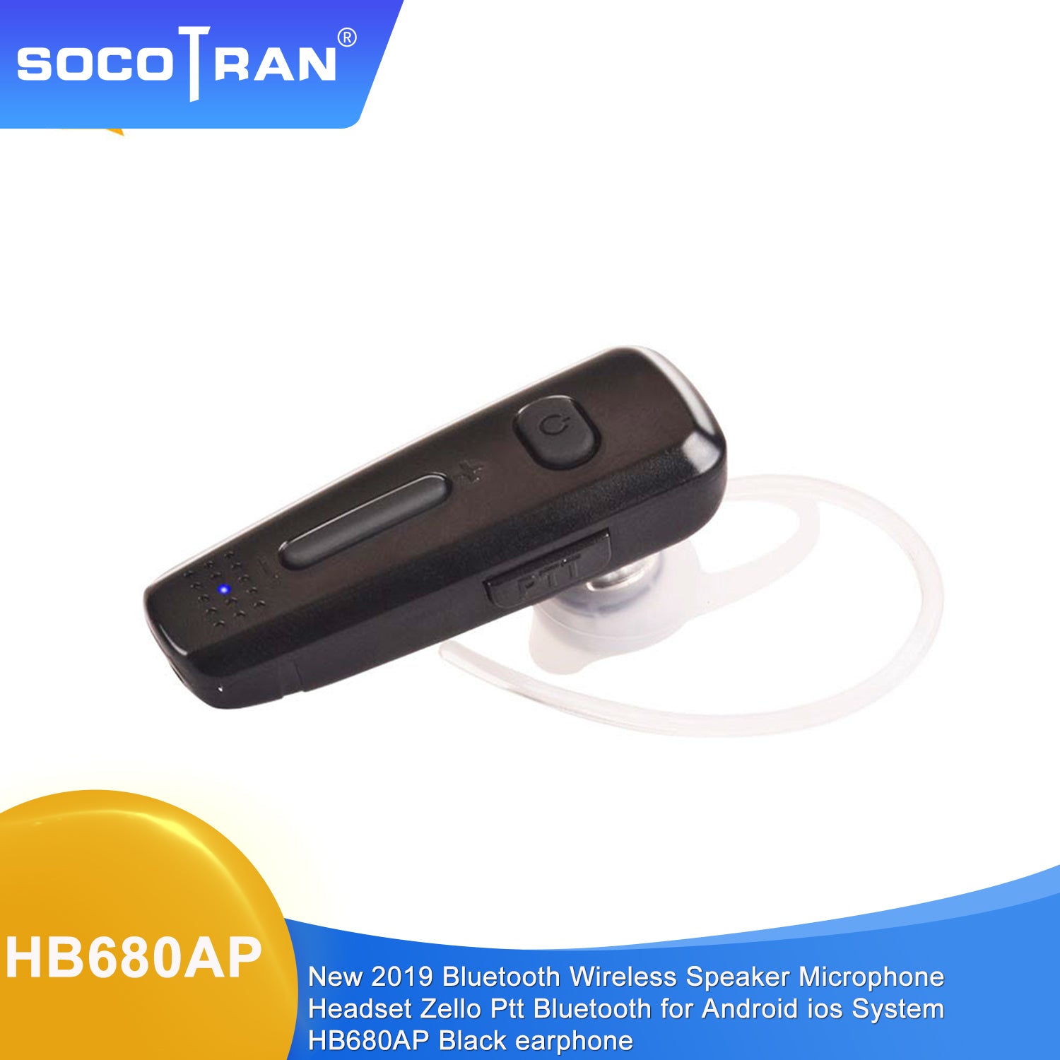 Een goede vriend Onhandig onderwijs SOCOTRAN HB680AP Bluetooth Earphone Zello Wireless Headset Speaker –  SOCOTRAN Professional TWO WAY RADIO