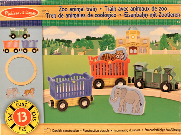 zoo animal train set