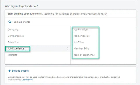 JOB TARGETING LINKEDIN ADS