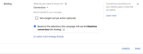 MAXIMIZE CONVERSIONS GOOGLE BIDDING STRATEGIES