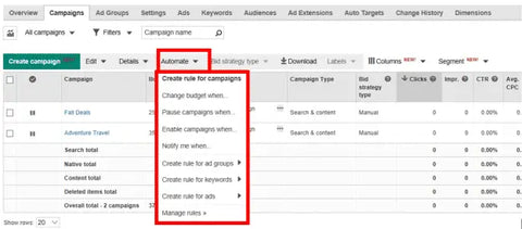 BING ADS VS GOOGLE ADS AUTOMATED RULES AND BIDS