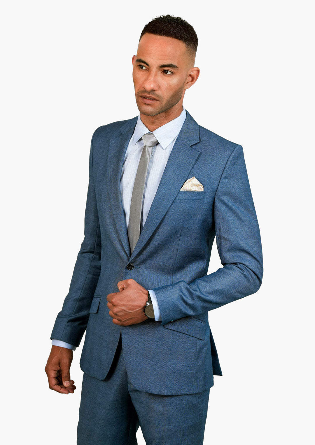 Astor Air Force Blue Prince of Wales Suit - SARTORO