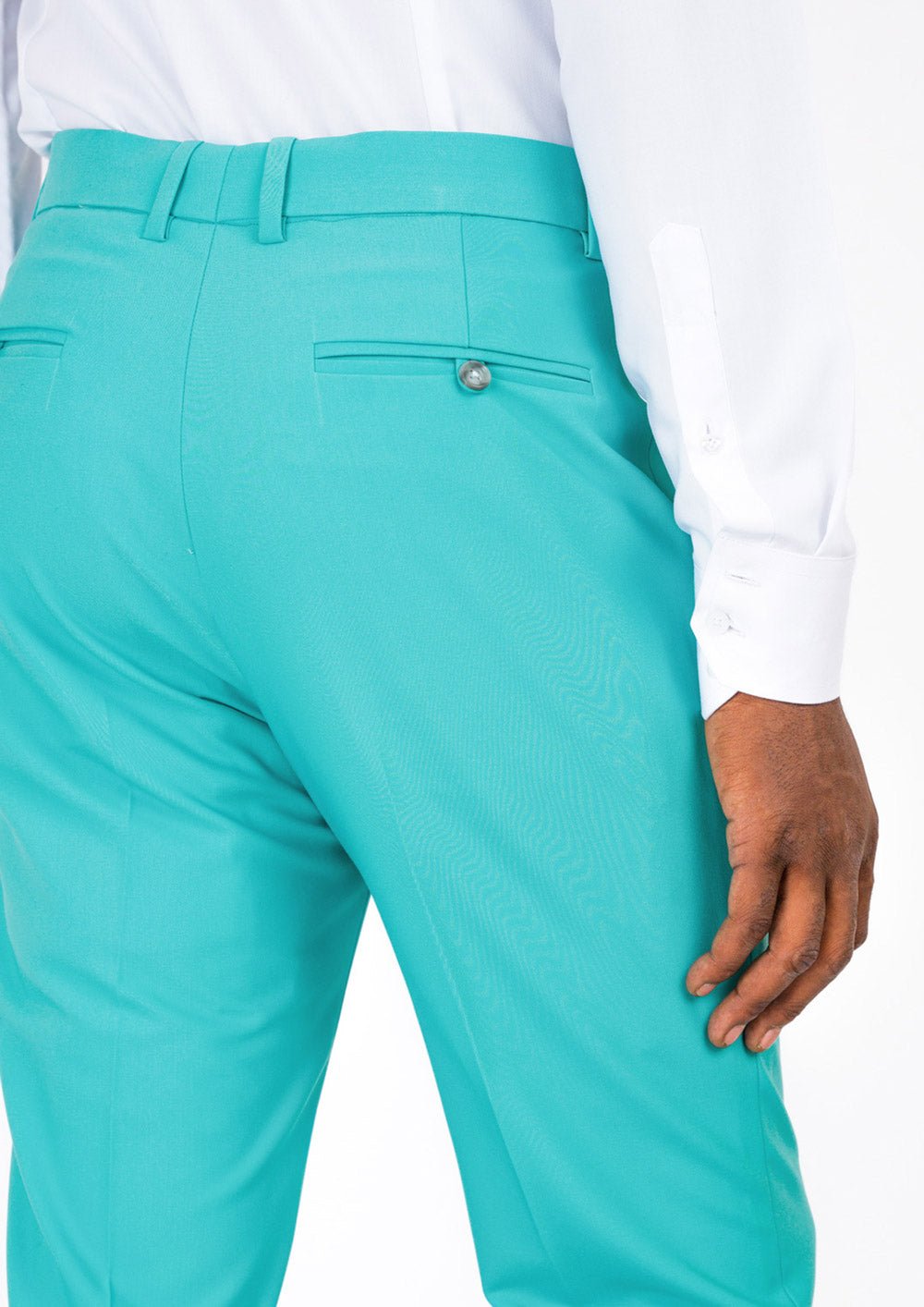 Aqua Blue Stretch Pants - SARTORO