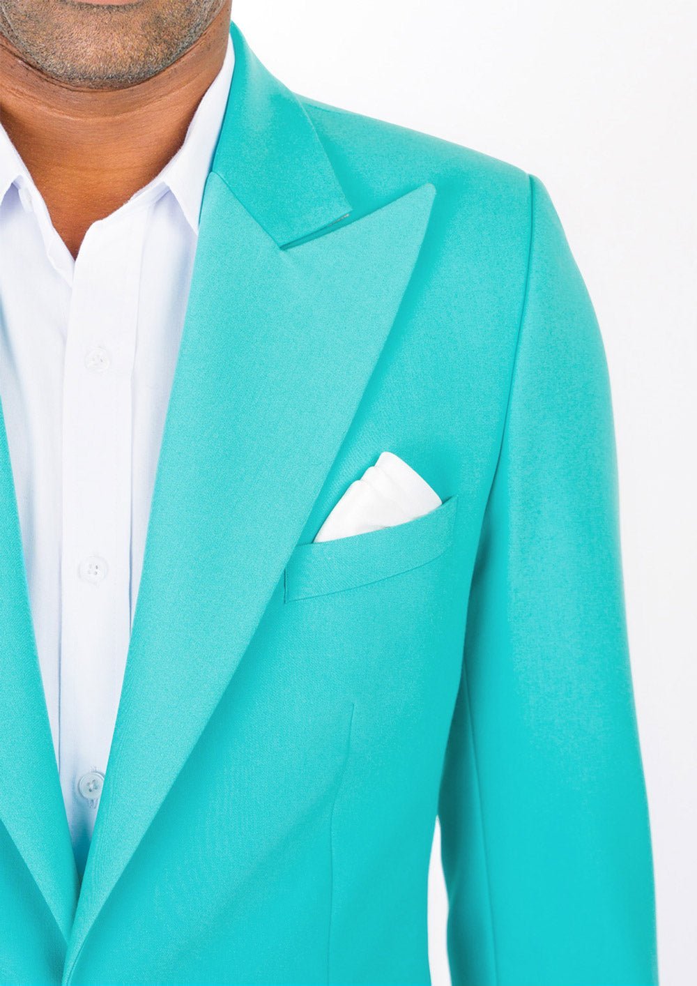 Aqua Blue Stretch Suit - Starkman Party - SARTORO