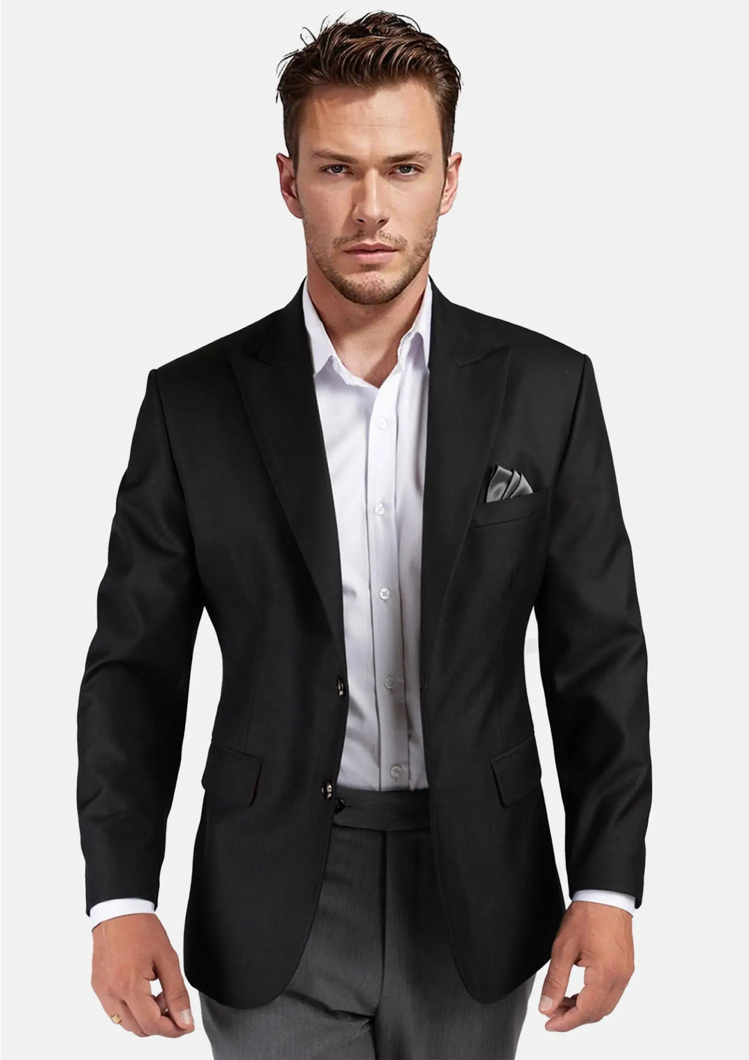 Bryant Black Sharkskin Jacket - SARTORO