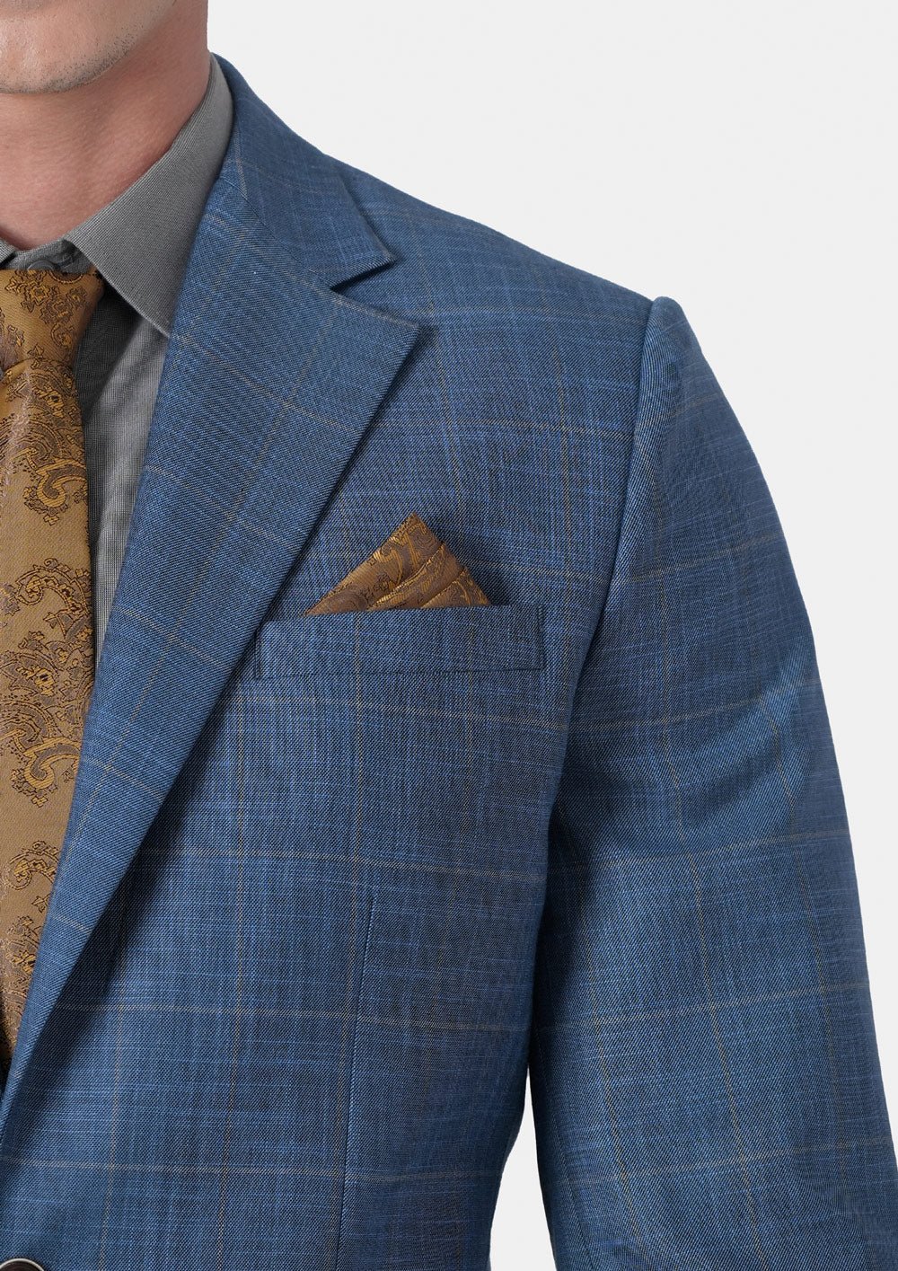 Thompson Sky Blue Windowpane Suit - SARTORO