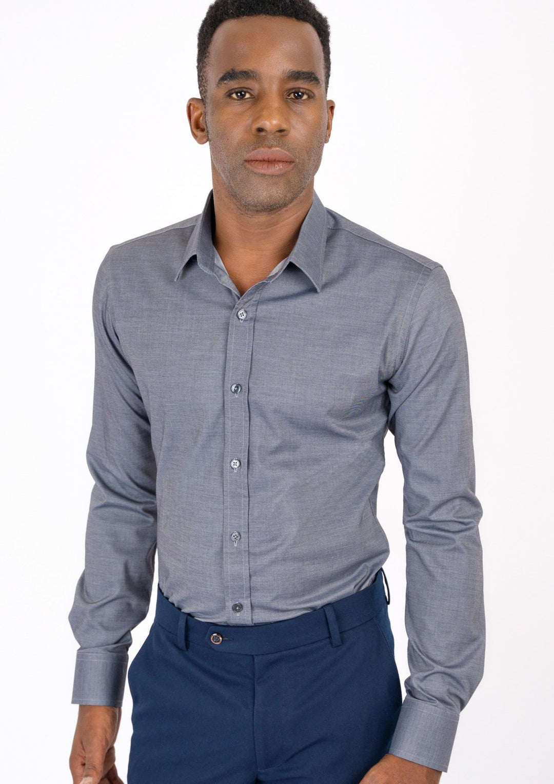 Dark Grey Ultrasoft Bamboo Shirt - SARTORO