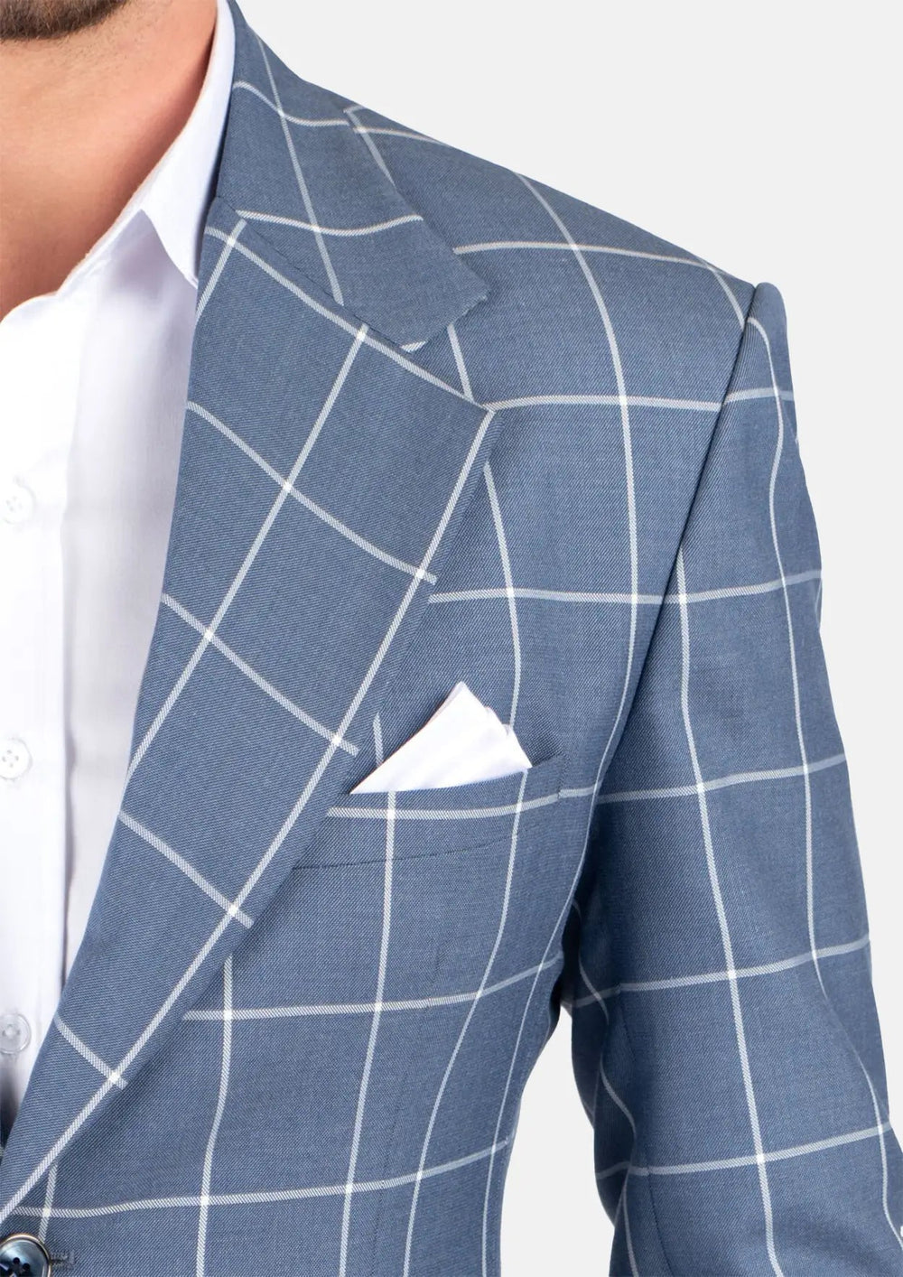 Ellis Blue Windowpane Suit - SARTORO