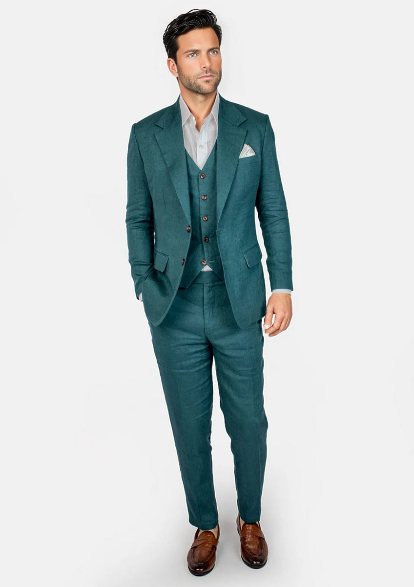 Ellis Deep Teal Linen Suit