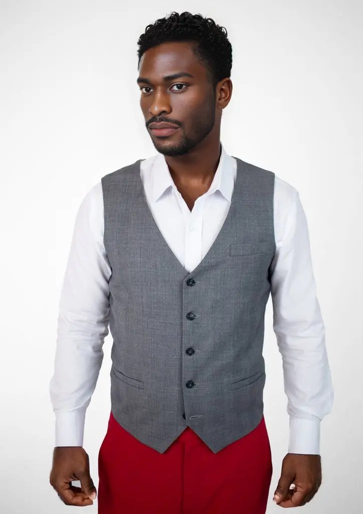 Grey Prince of Wales Vest - SARTORO