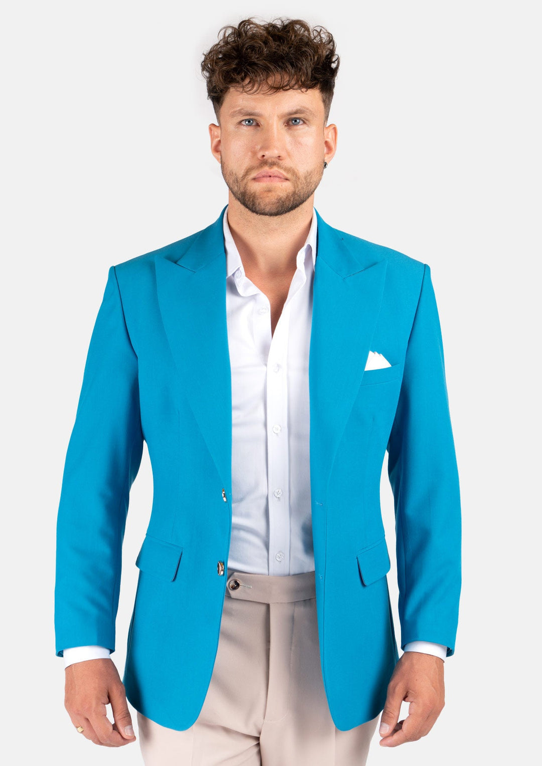 Hudson Sapphire Blue Stretch Jacket - SARTORO