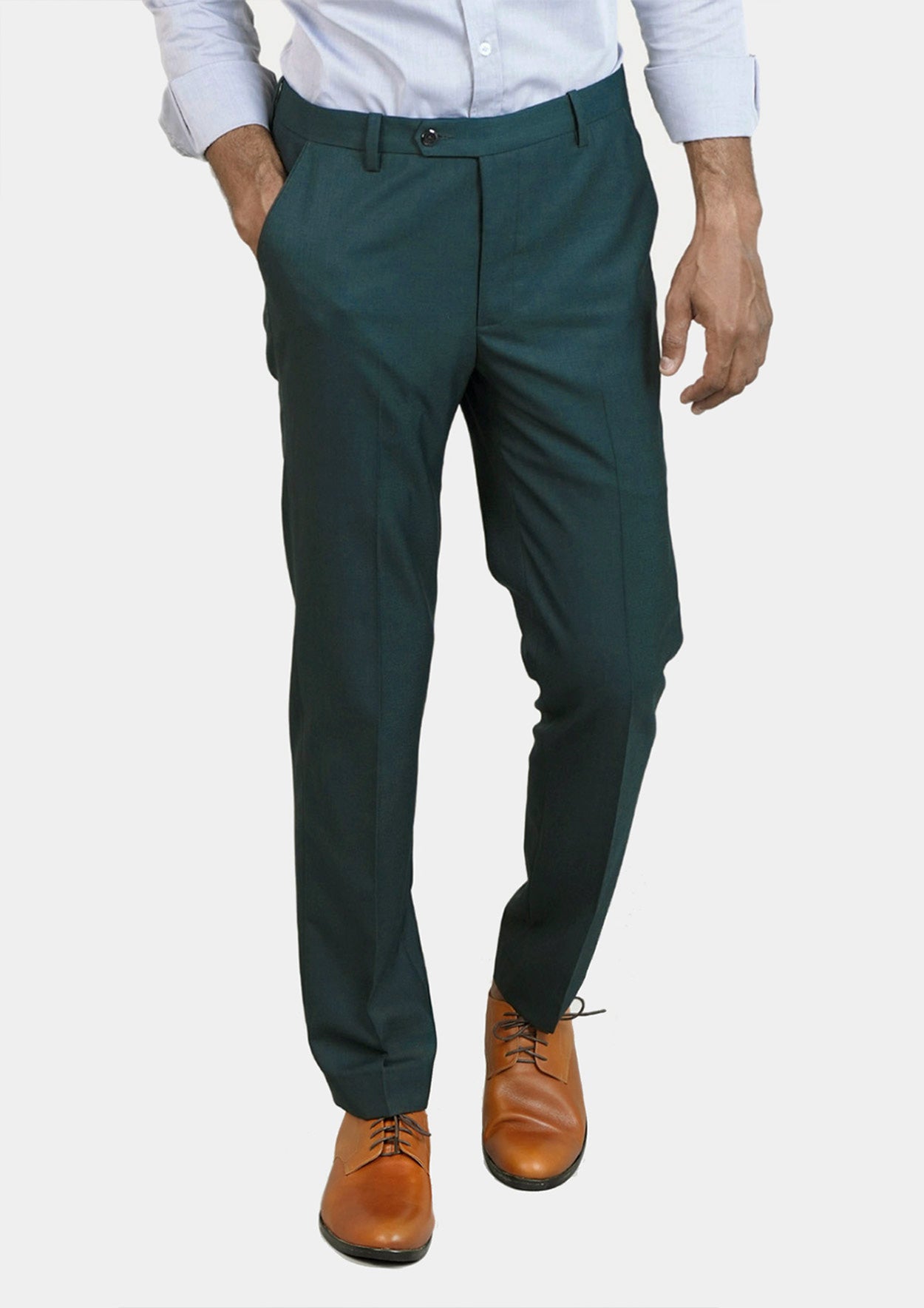 Sacramento Green Wool Pants | SARTORO | Men's Custom Pants & Chinos