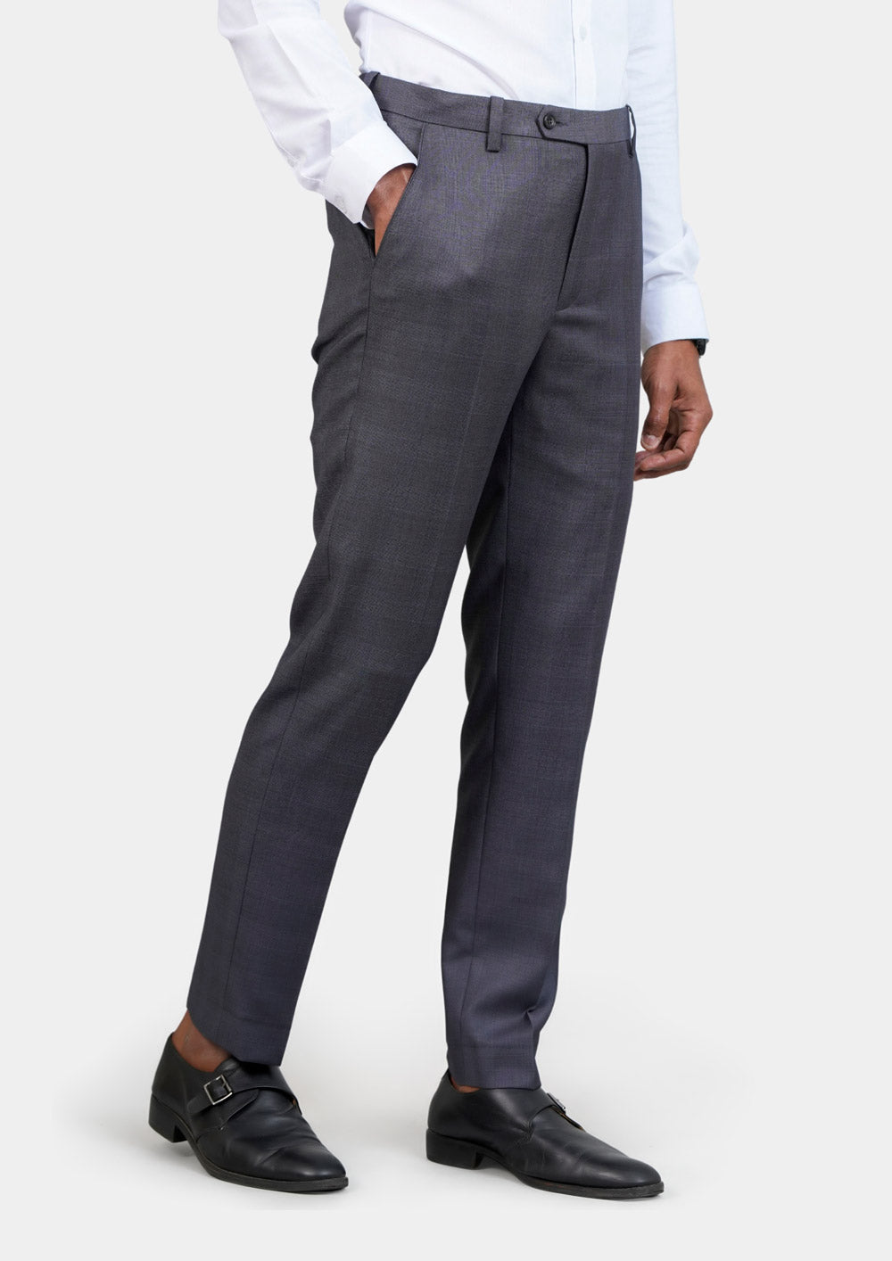 Charcoal Prince of Wales Pants | SARTORO | Men's Custom Pants & Chinos