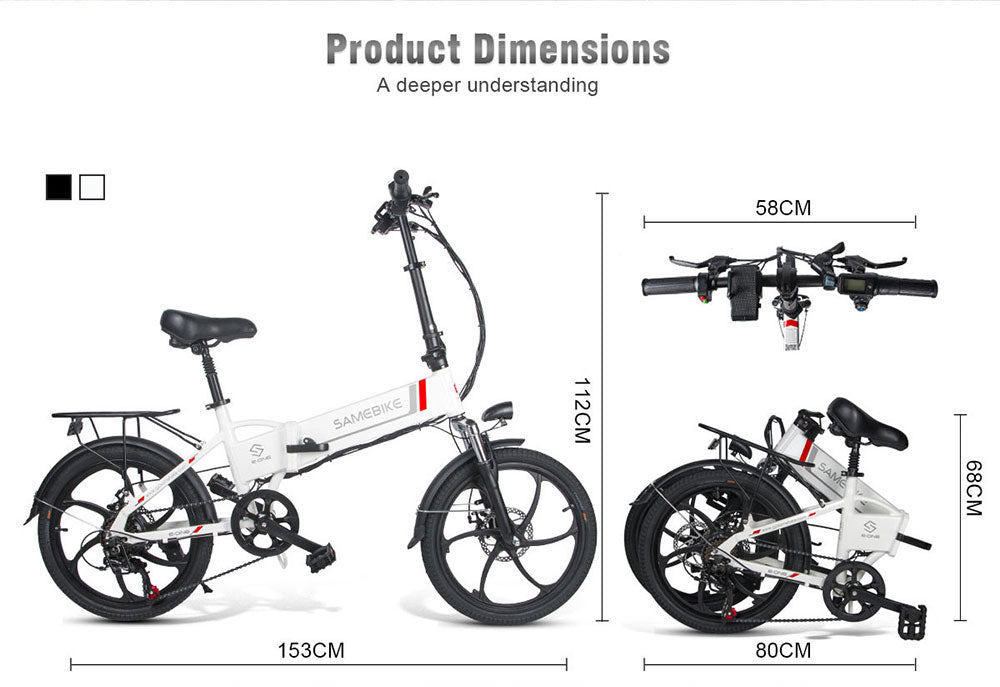 Samebike 20LVXD30 350W Electric Folding Bike 07