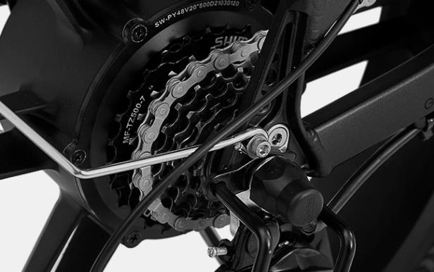 Shimano 7 speed of of samebike T7 48V 750W 20" Fat Tire Electric Bike