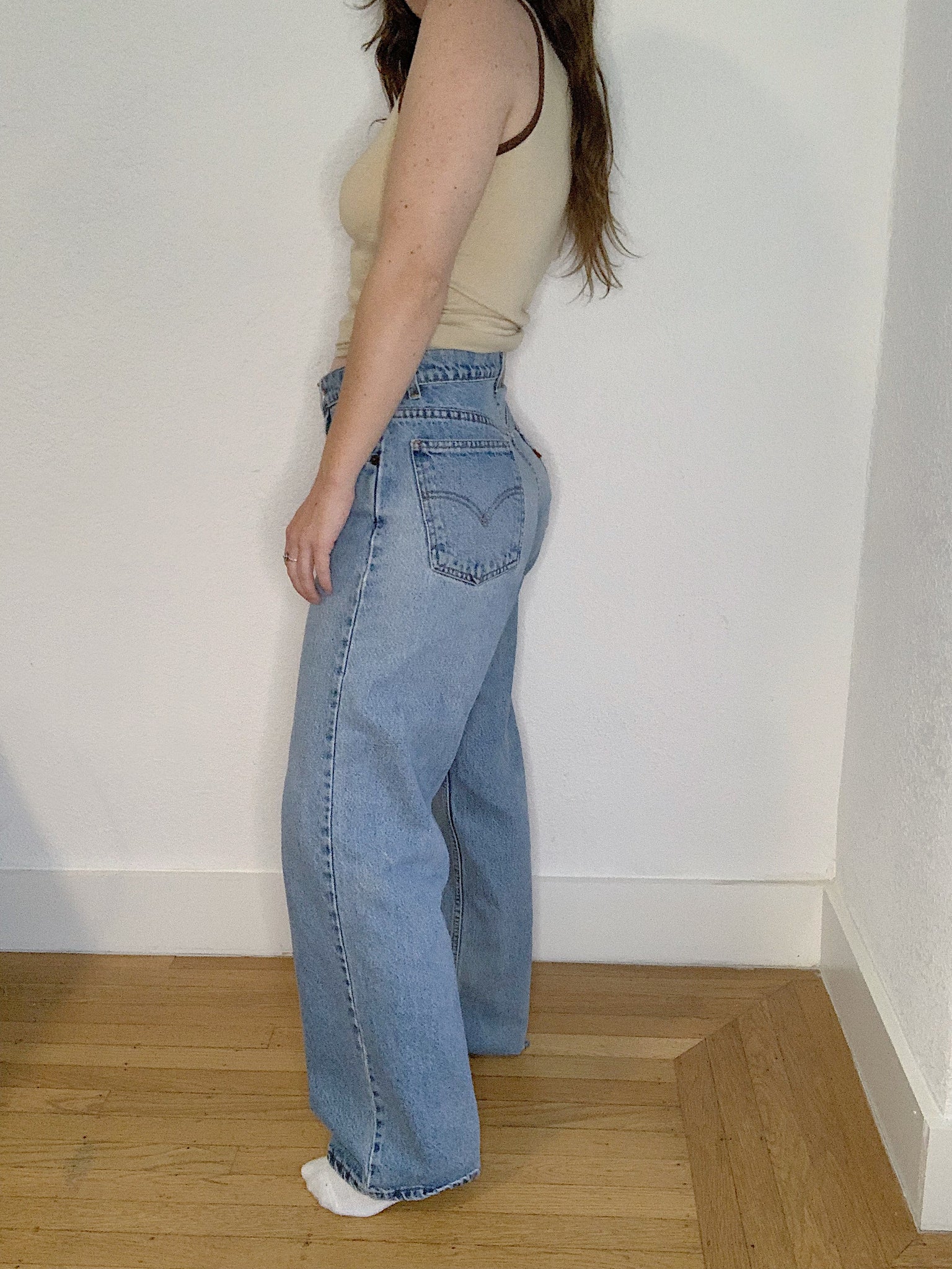 80/90s Levi's 565 wide leg student orange tab mid-rise jeans – Shop Time +  Space