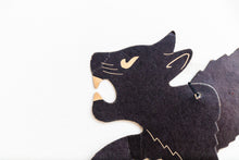 Load image into Gallery viewer, Black Cat Die Cut Halloween Decor Vintage Jointed Mid-Century Wall Decor - Eagle&#39;s Eye Finds
